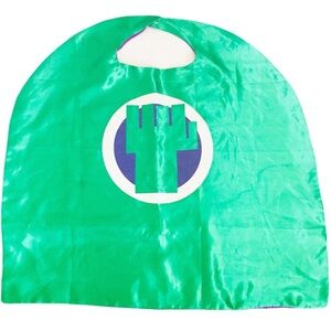 Hulk Theme Superhero Dress Up/Pretend Play Velcro Cape Green/Purple One Size
